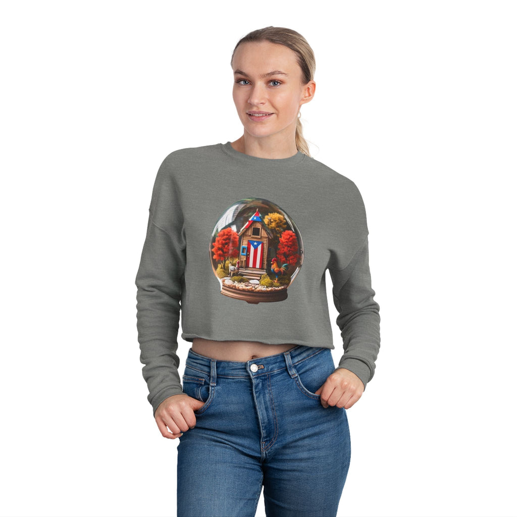 Puerto Rican Tradition Autumn Vibes Cropped Sweatshirt, Cozy Sweatshirt, Fall Fashion, Casual Wear, Thanksgiving Gift, Seasonal Style - Metamorphosis Creations
