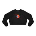 Puerto Rican Tradition Festive Cropped Fleece Pullover with Puerto Rican Flag Ornament Design, Cozy Holiday Sweater, Casual Winter Top, Christmas Gift, [...] - Metamorphosis Creations