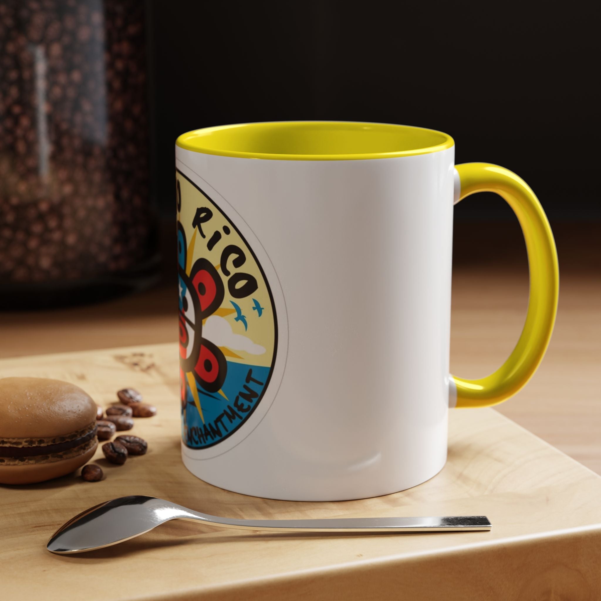 Puerto Rico Accent Coffee Mug - Island of Enchantment, Travel Souvenir, Gift for Coffee Lovers, Car Enthusiasts, Beach Decor - Metamorphosis Creations