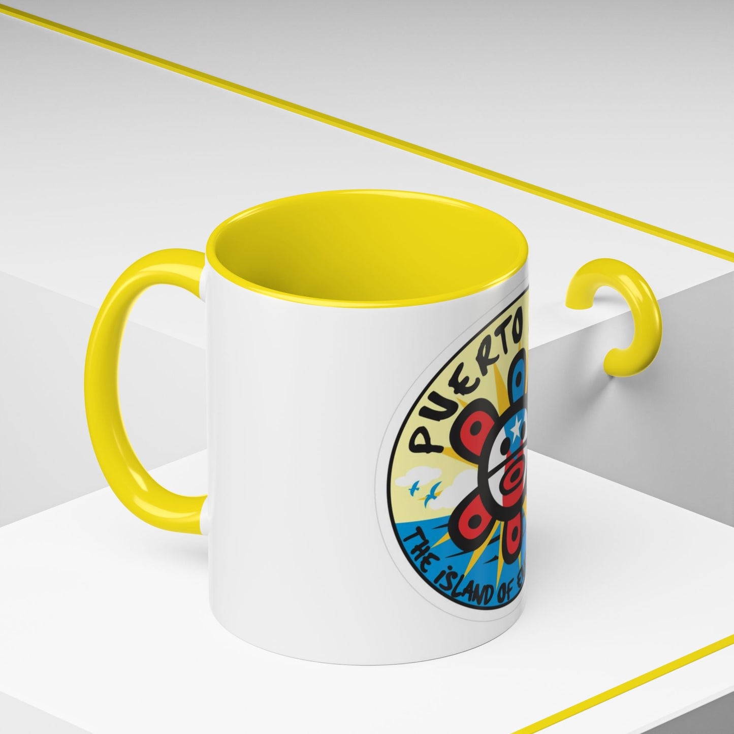 Puerto Rico Accent Coffee Mug - Island of Enchantment, Travel Souvenir, Gift for Coffee Lovers, Car Enthusiasts, Beach Decor - Metamorphosis Creations