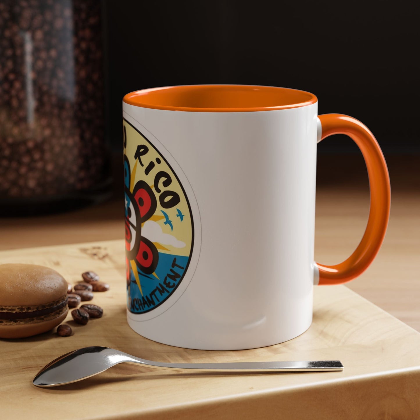 Puerto Rico Accent Coffee Mug - Island of Enchantment, Travel Souvenir, Gift for Coffee Lovers, Car Enthusiasts, Beach Decor - Metamorphosis Creations