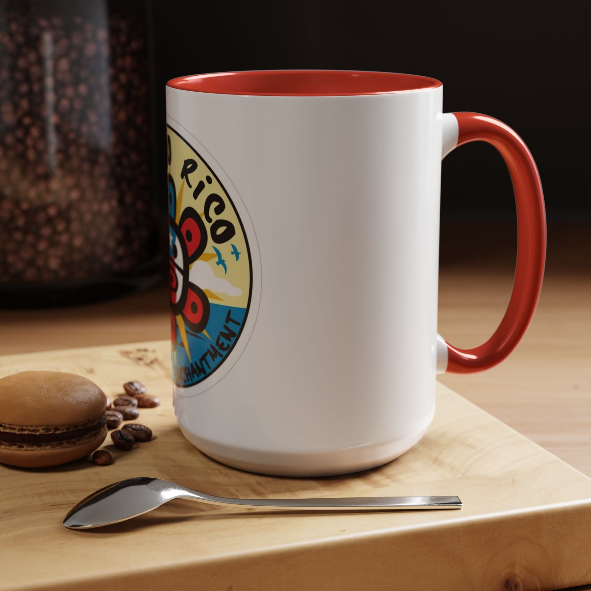 Puerto Rico Accent Coffee Mug - Island of Enchantment, Travel Souvenir, Gift for Coffee Lovers, Car Enthusiasts, Beach Decor - Metamorphosis Creations