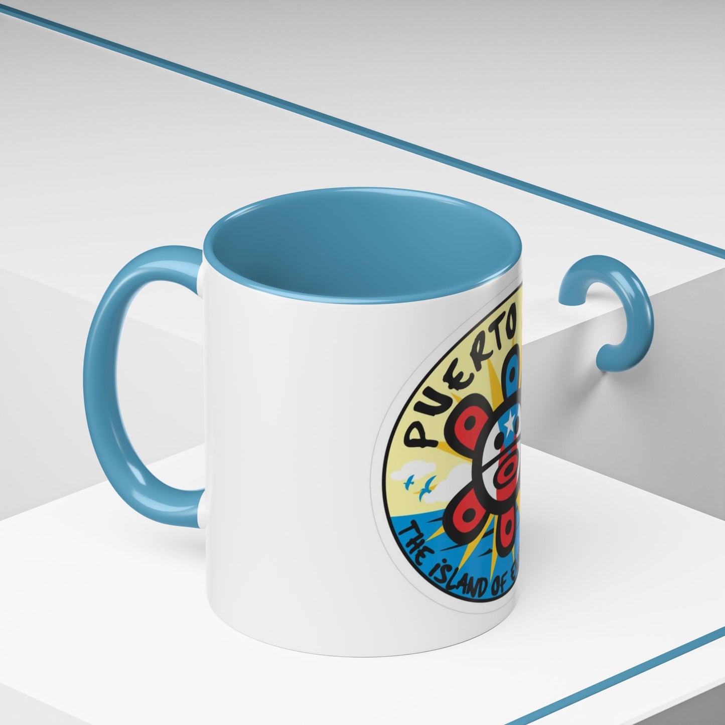 Puerto Rico Accent Coffee Mug - Island of Enchantment, Travel Souvenir, Gift for Coffee Lovers, Car Enthusiasts, Beach Decor - Metamorphosis Creations