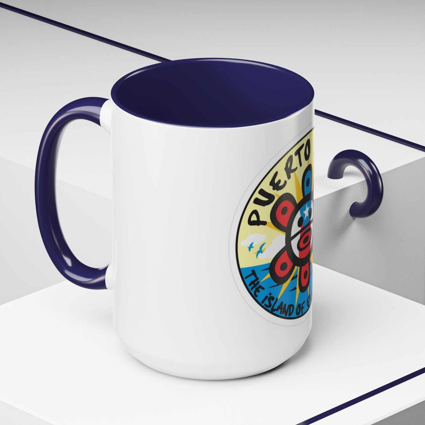 Puerto Rico Accent Coffee Mug - Island of Enchantment, Travel Souvenir, Gift for Coffee Lovers, Car Enthusiasts, Beach Decor - Metamorphosis Creations