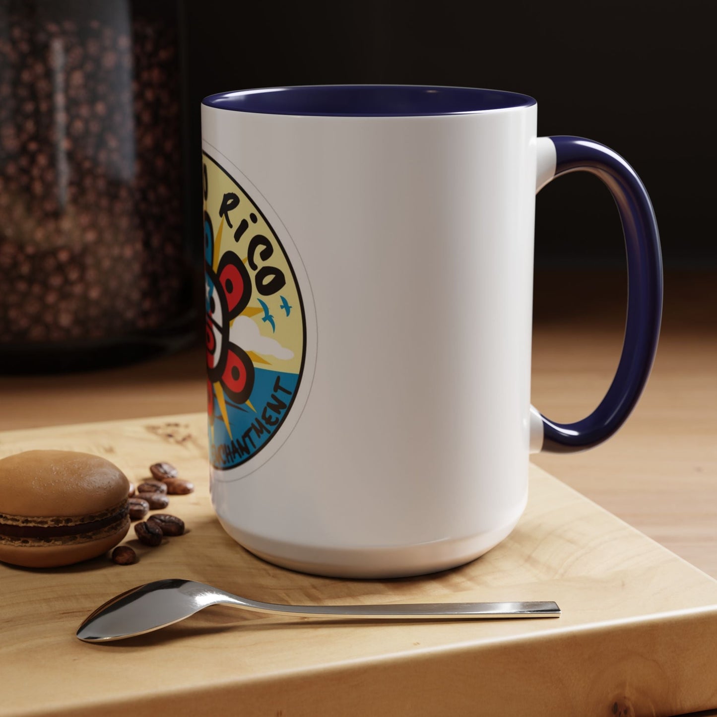 Puerto Rico Accent Coffee Mug - Island of Enchantment, Travel Souvenir, Gift for Coffee Lovers, Car Enthusiasts, Beach Decor - Metamorphosis Creations