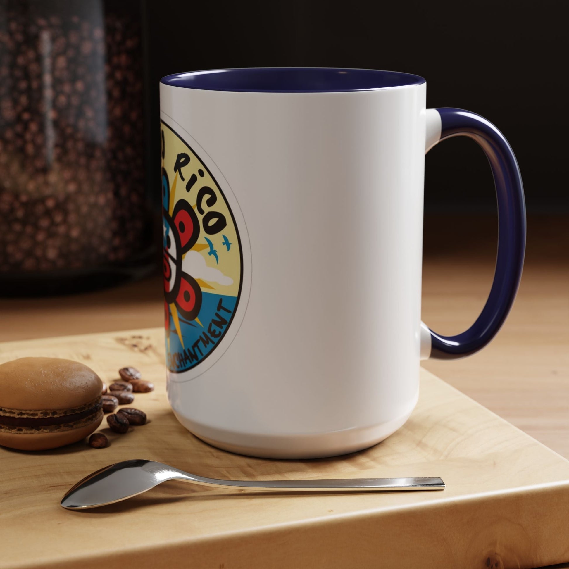 Puerto Rico Accent Coffee Mug - Island of Enchantment, Travel Souvenir, Gift for Coffee Lovers, Car Enthusiasts, Beach Decor - Metamorphosis Creations