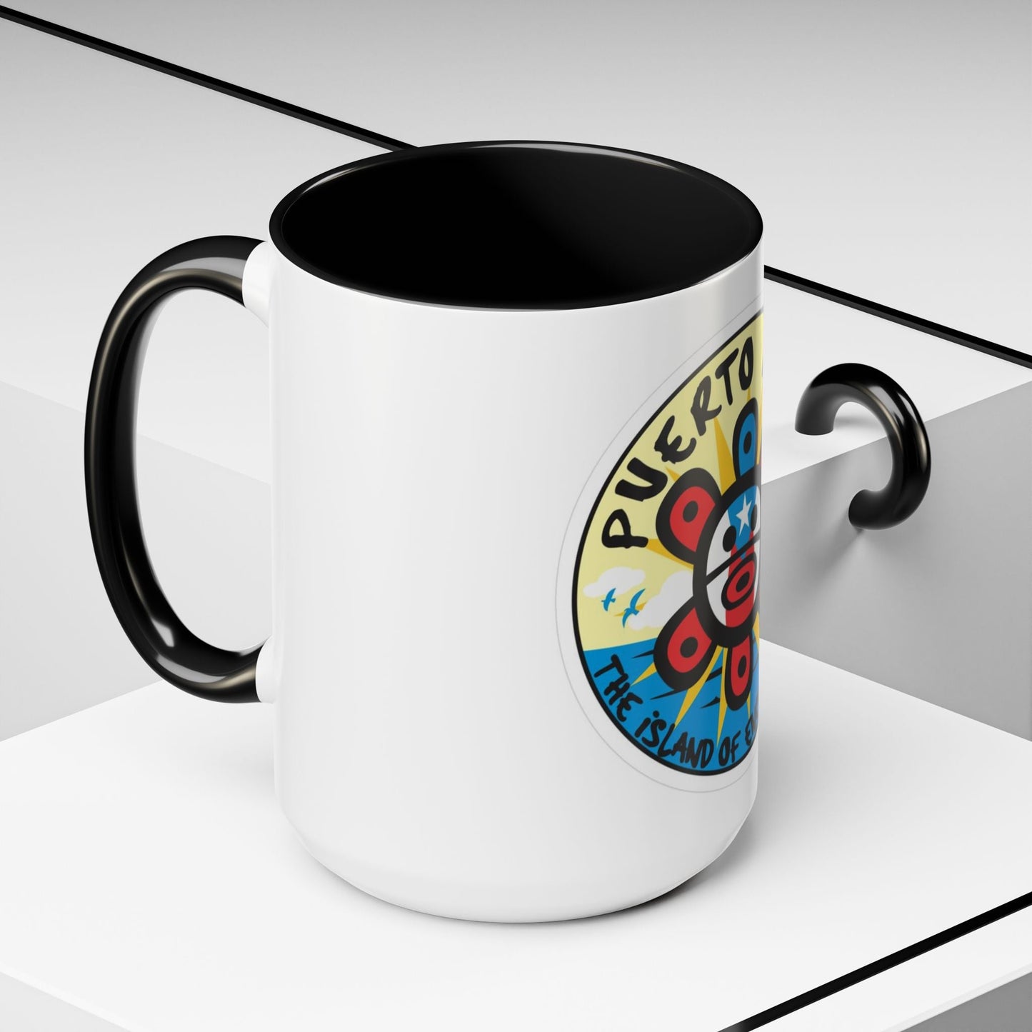 Puerto Rico Accent Coffee Mug - Island of Enchantment, Travel Souvenir, Gift for Coffee Lovers, Car Enthusiasts, Beach Decor - Metamorphosis Creations