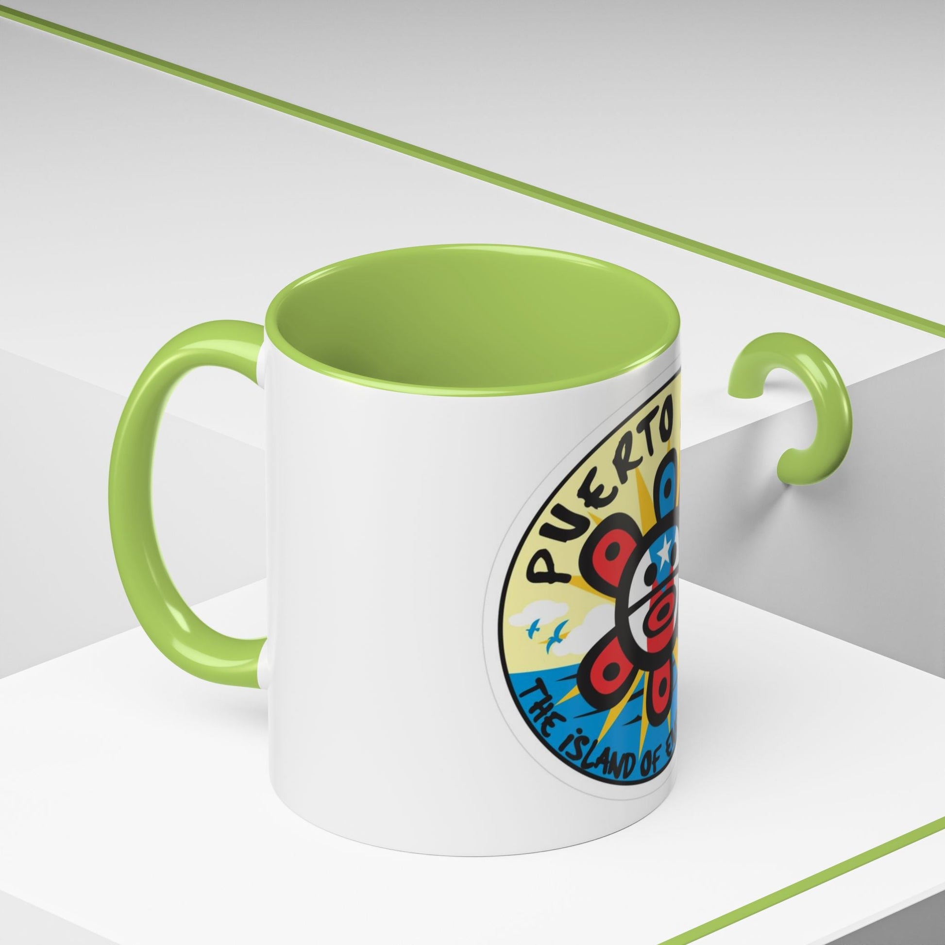 Puerto Rico Accent Coffee Mug - Island of Enchantment, Travel Souvenir, Gift for Coffee Lovers, Car Enthusiasts, Beach Decor - Metamorphosis Creations