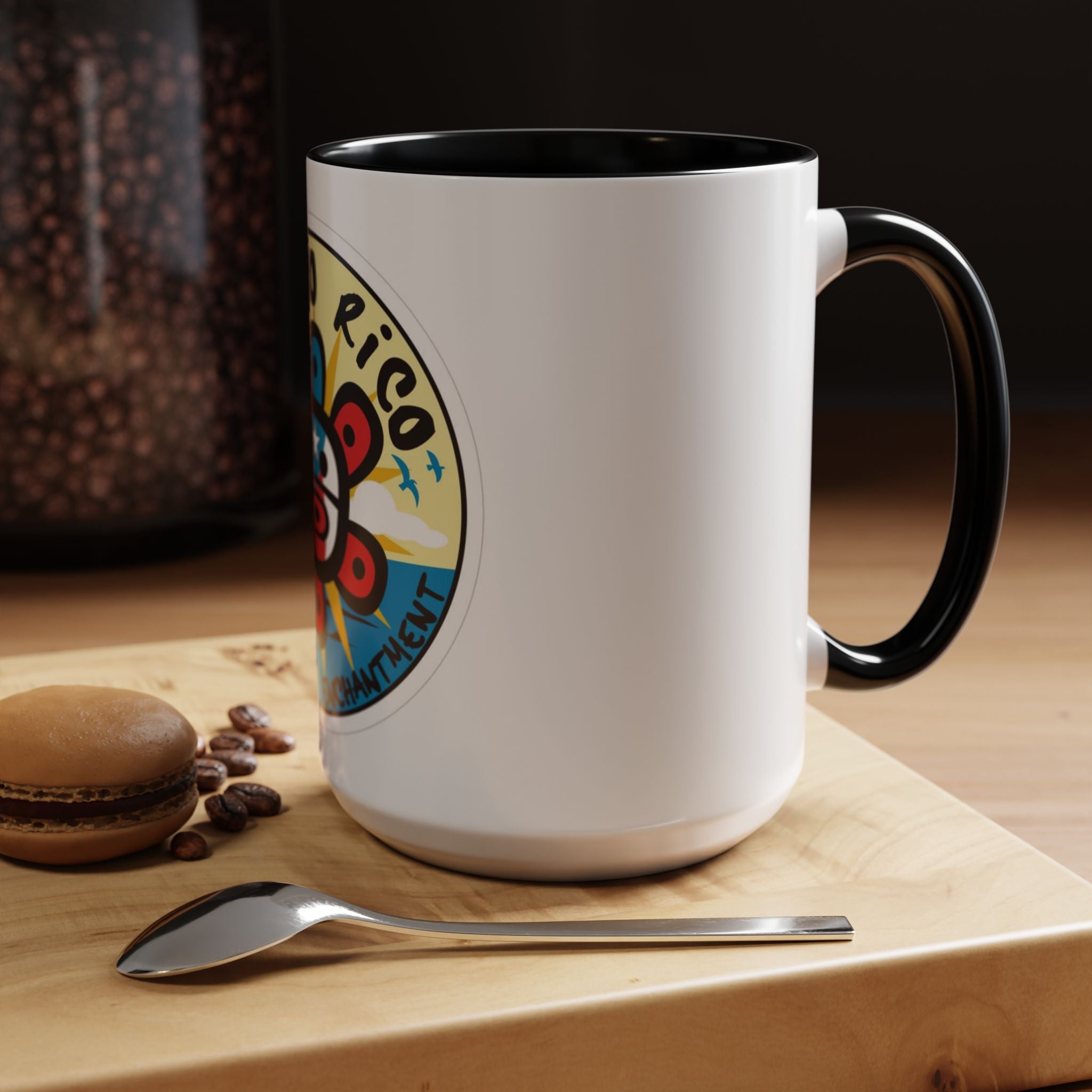 Puerto Rico Accent Coffee Mug - Island of Enchantment, Travel Souvenir, Gift for Coffee Lovers, Car Enthusiasts, Beach Decor - Metamorphosis Creations