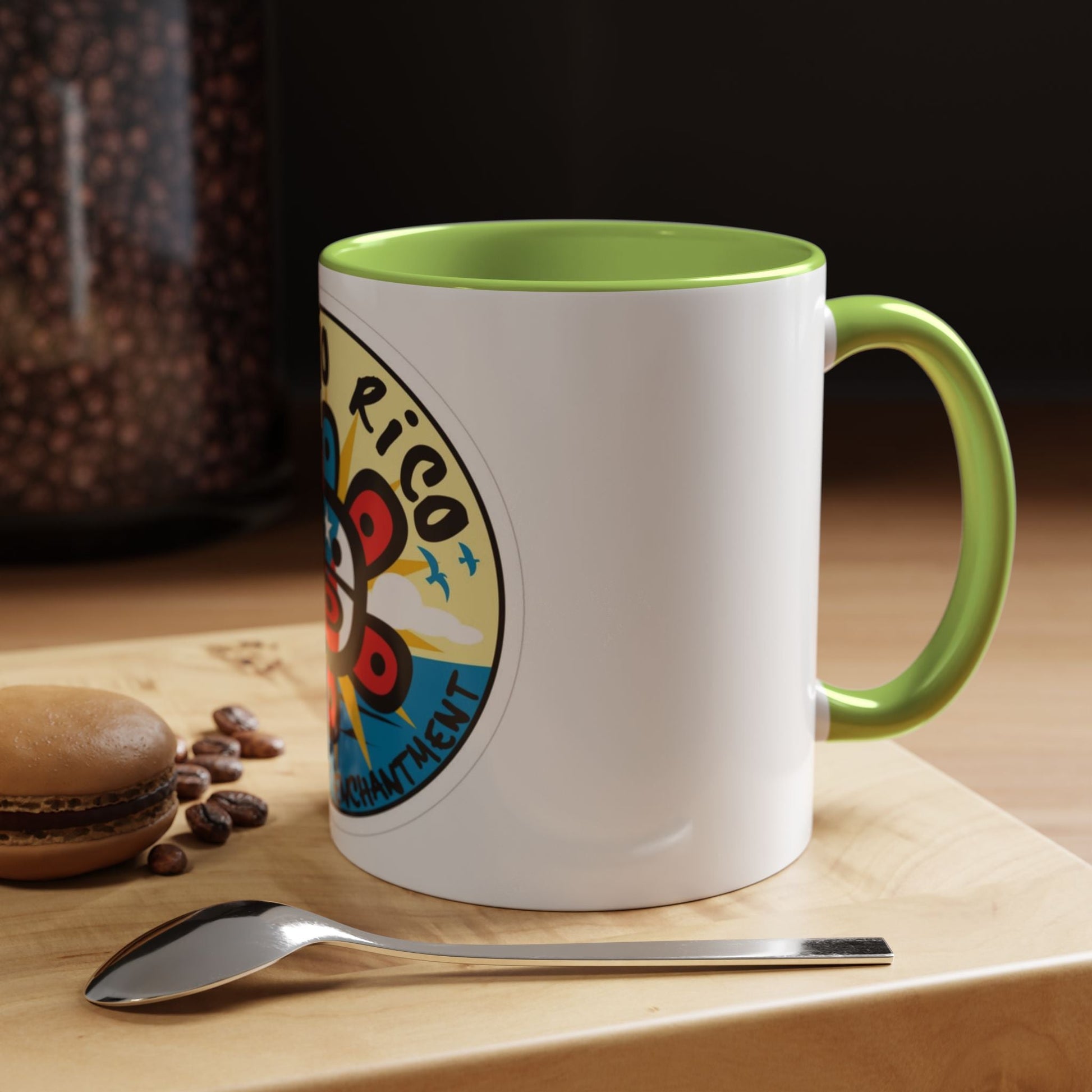 Puerto Rico Accent Coffee Mug - Island of Enchantment, Travel Souvenir, Gift for Coffee Lovers, Car Enthusiasts, Beach Decor - Metamorphosis Creations