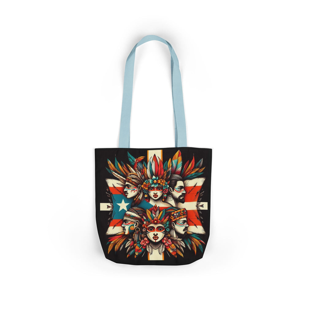 Puerto Rico Canvas Tote Bag, 5 - Color Straps - Metamorphosis Creations