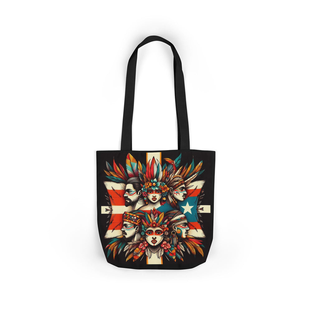 Puerto Rico Canvas Tote Bag, 5 - Color Straps - Metamorphosis Creations