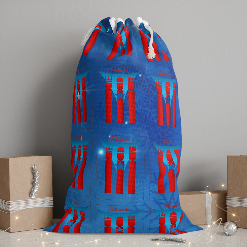 Puerto Rico Christmas Gift Bag | Tres Reyes Magos Design | Boricua Holiday Tradition - Metamorphosis Creations