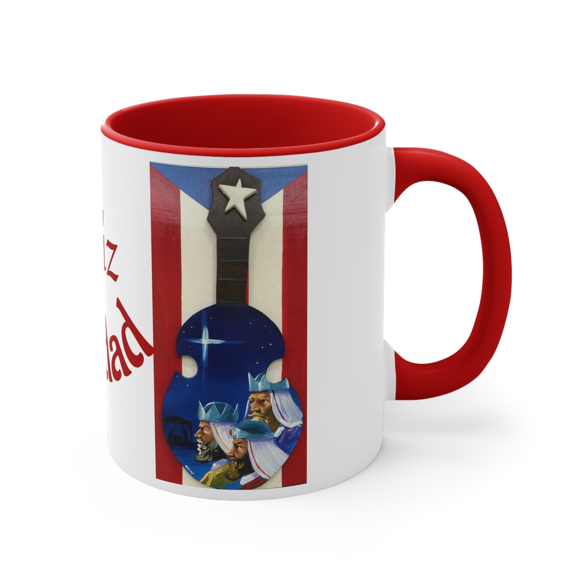 Puerto Rico Christmas Mugs, Festive Holiday Coffee Cup, Gift for Musicians, Feliz Navidad Mug, Puerto Rican Art - Metamorphosis Creations