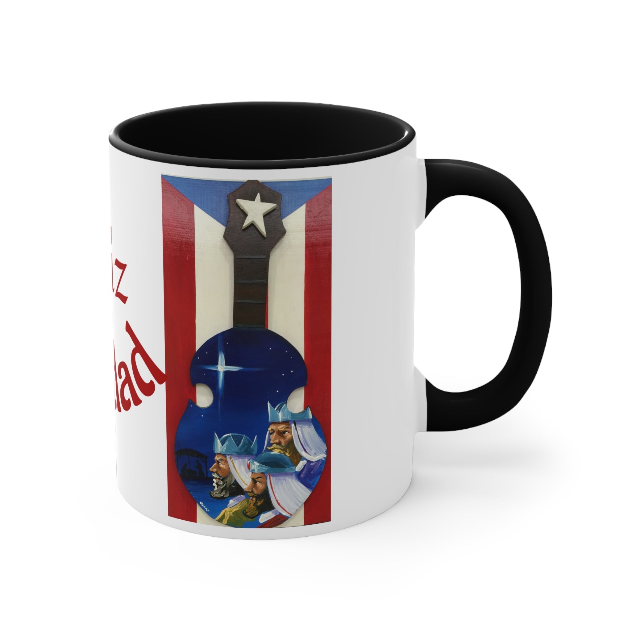 Puerto Rico Christmas Mugs, Festive Holiday Coffee Cup, Gift for Musicians, Feliz Navidad Mug, Puerto Rican Art - Metamorphosis Creations