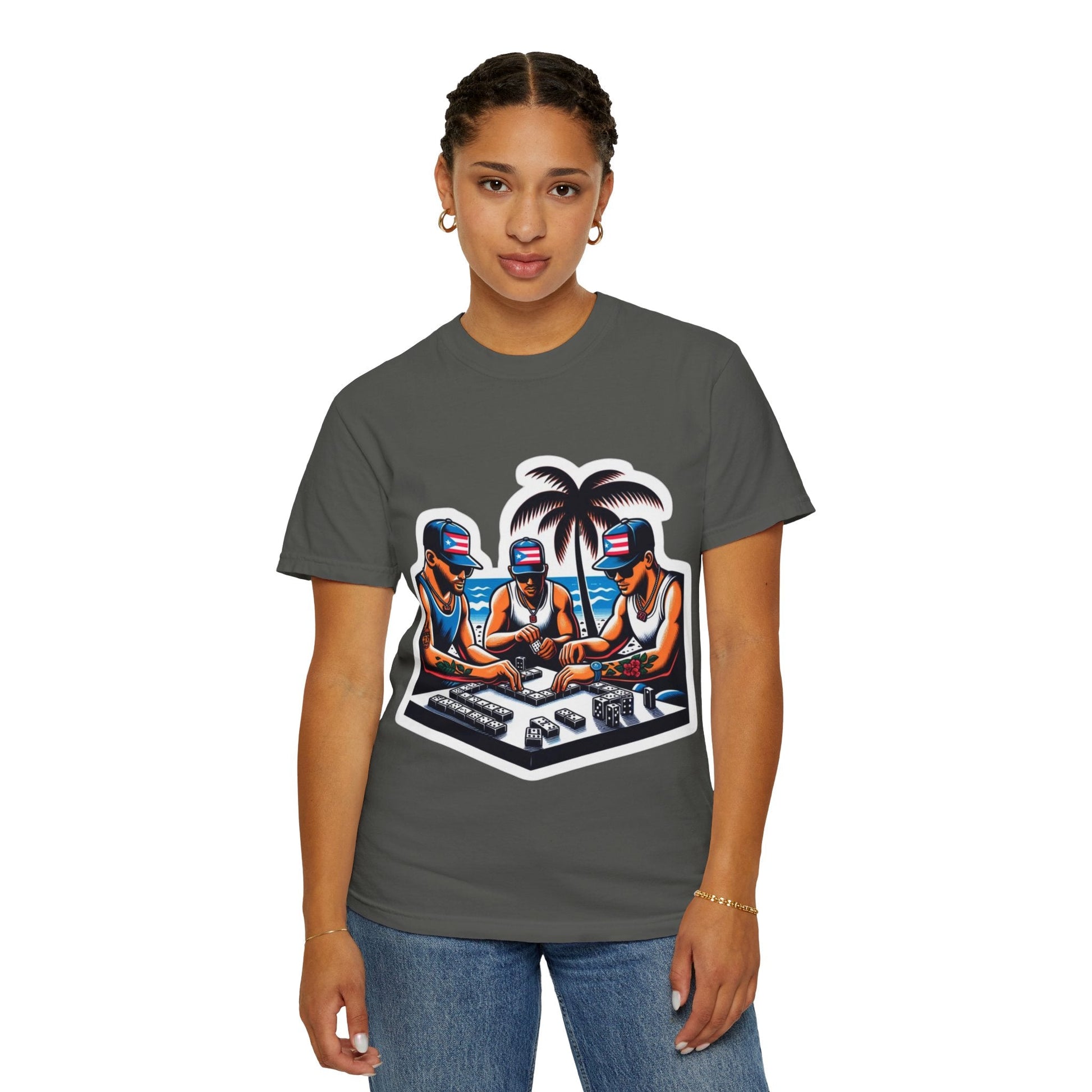 Puerto rico Domino game Unisex Garment - Dyed T-shirt - Metamorphosis Creations