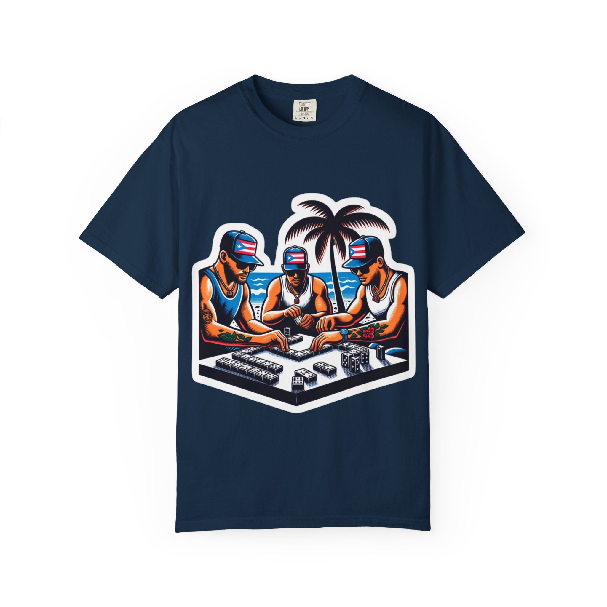 Puerto rico Domino game Unisex Garment - Dyed T-shirt - Metamorphosis Creations