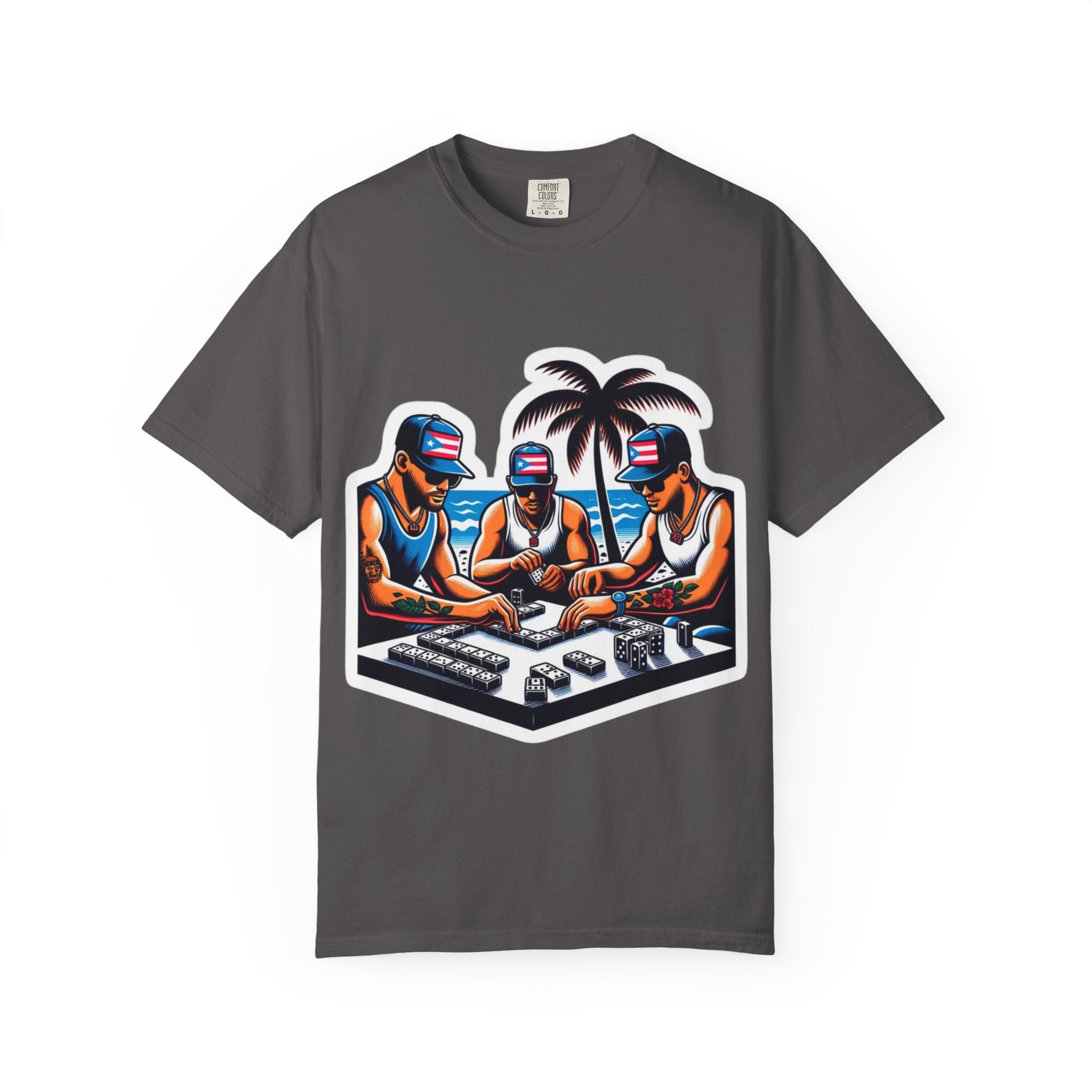Puerto rico Domino game Unisex Garment - Dyed T-shirt - Metamorphosis Creations