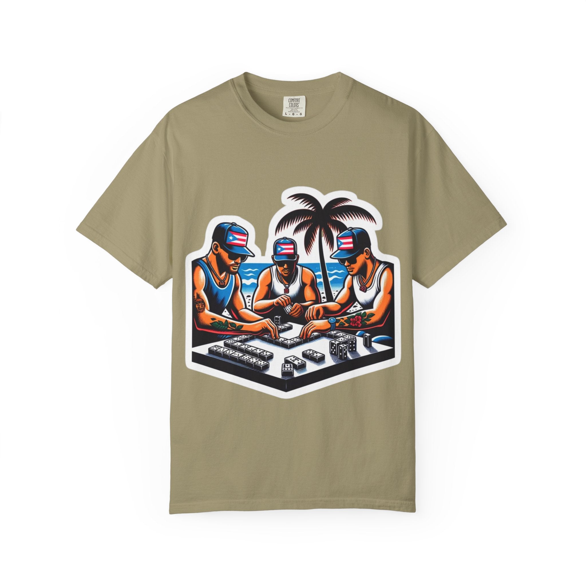 Puerto rico Domino game Unisex Garment - Dyed T-shirt - Metamorphosis Creations