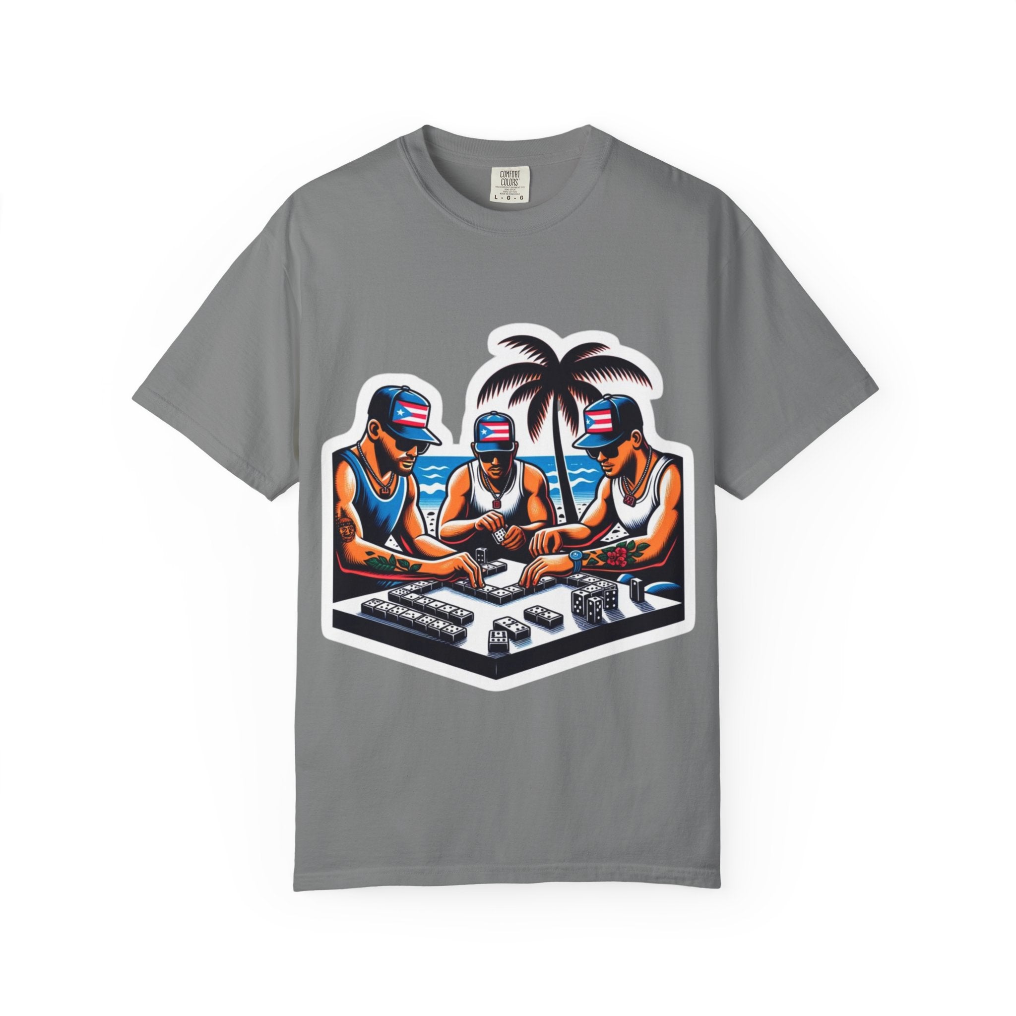 Puerto rico Domino game Unisex Garment - Dyed T-shirt - Metamorphosis Creations