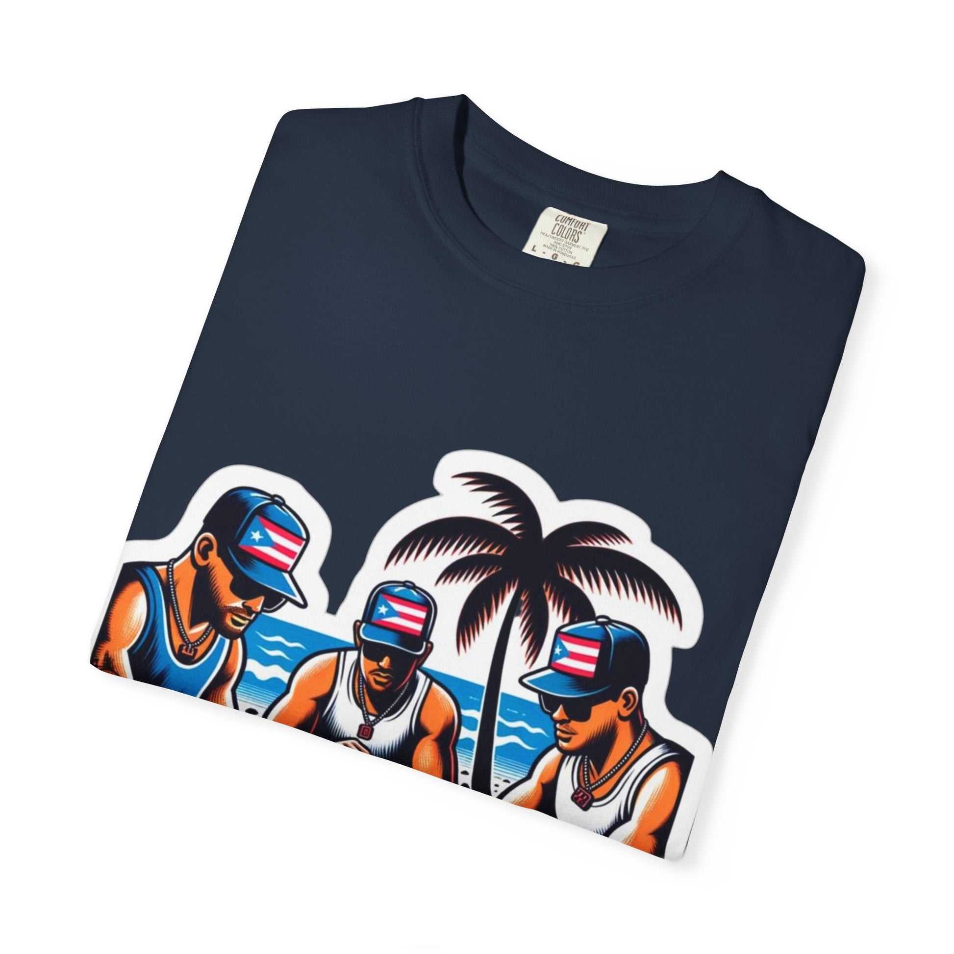 Puerto rico Domino game Unisex Garment - Dyed T-shirt - Metamorphosis Creations
