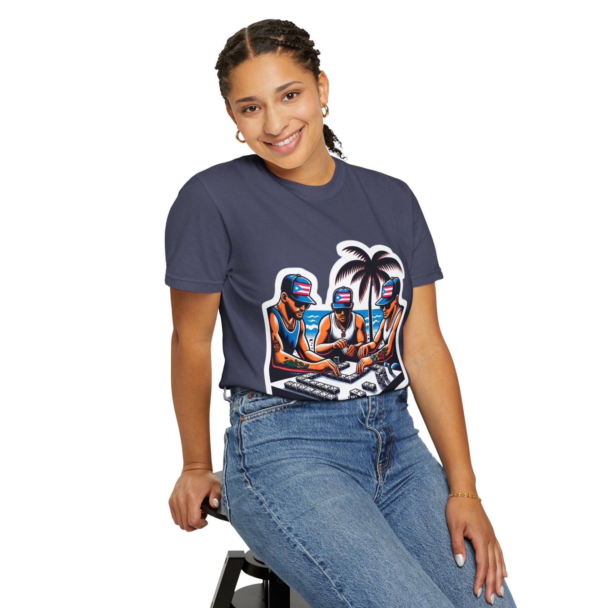 Puerto rico Domino game Unisex Garment - Dyed T-shirt - Metamorphosis Creations