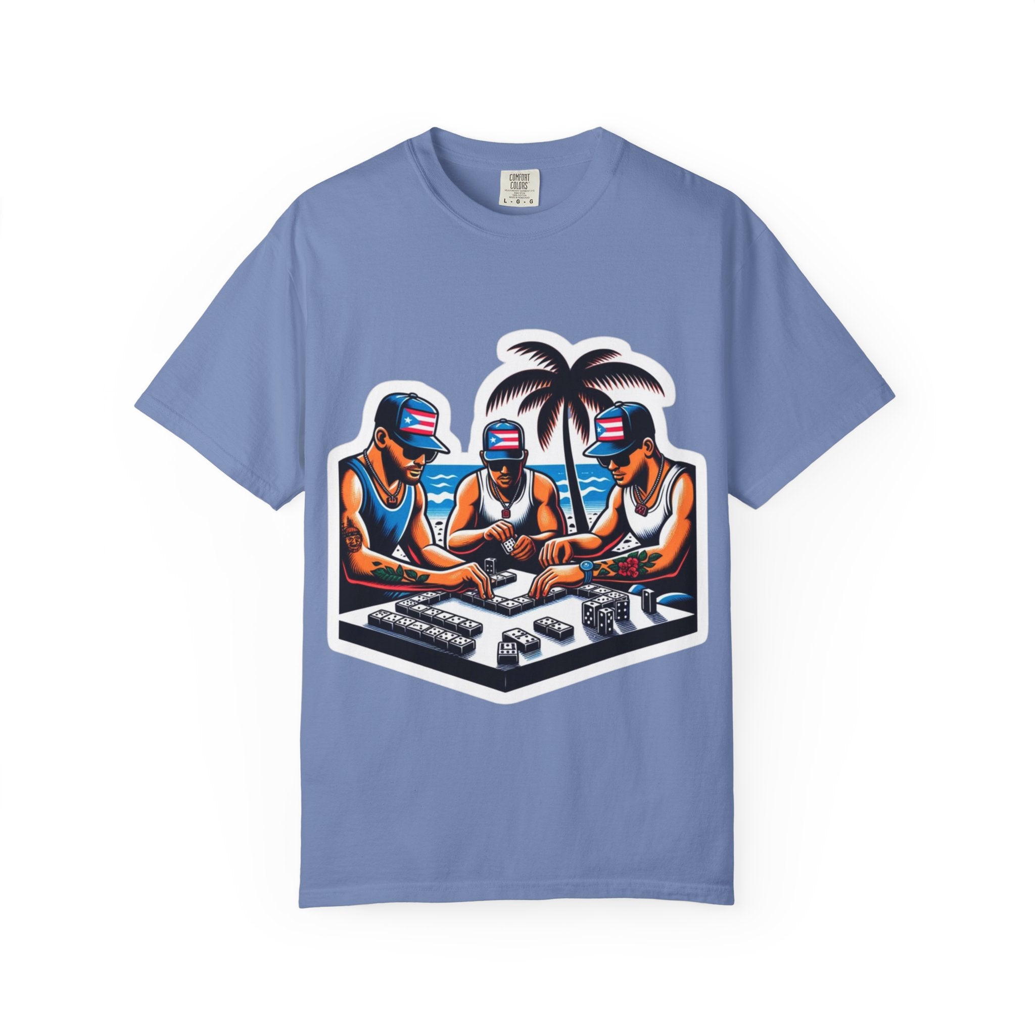 Puerto rico Domino game Unisex Garment - Dyed T-shirt - Metamorphosis Creations