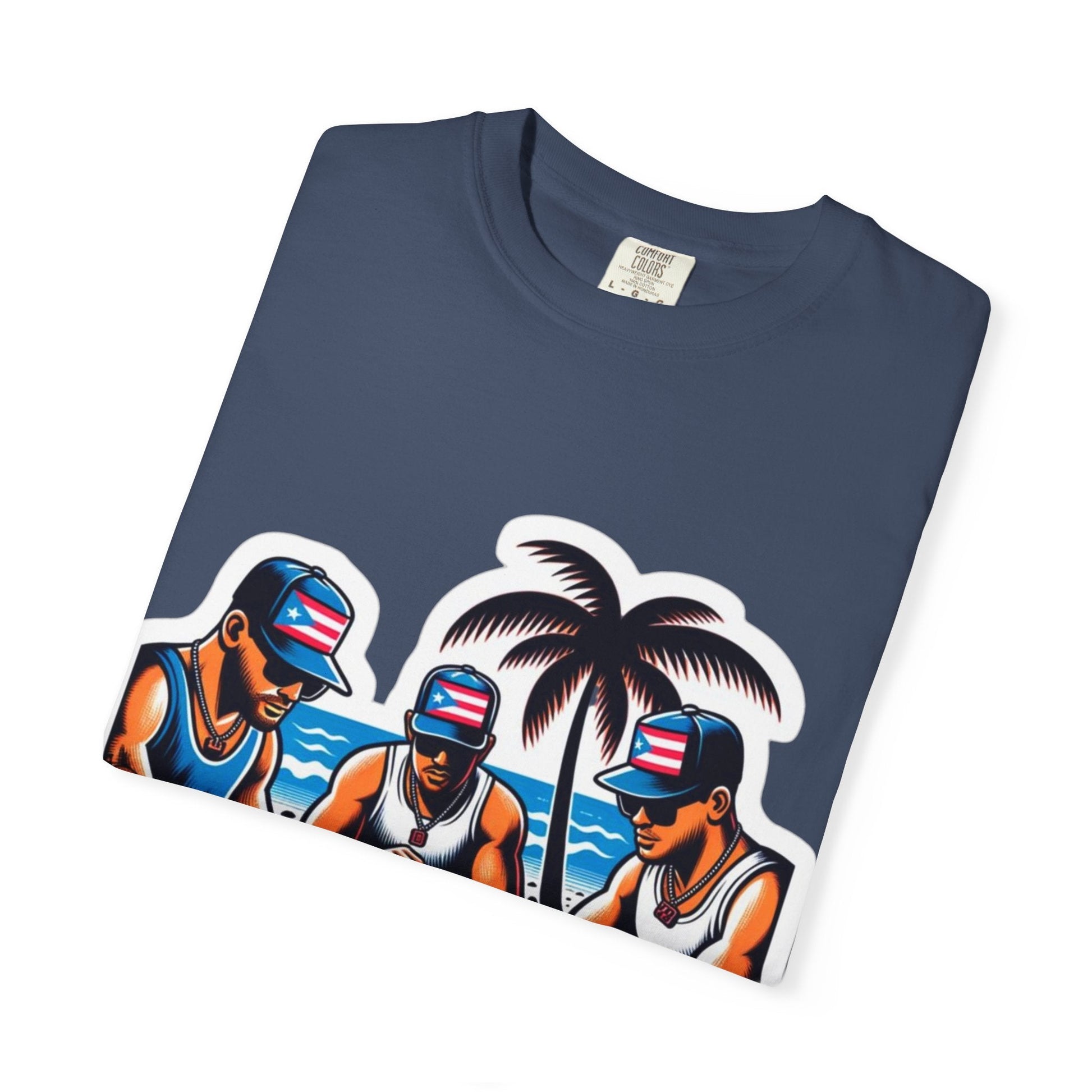 Puerto rico Domino game Unisex Garment - Dyed T-shirt - Metamorphosis Creations