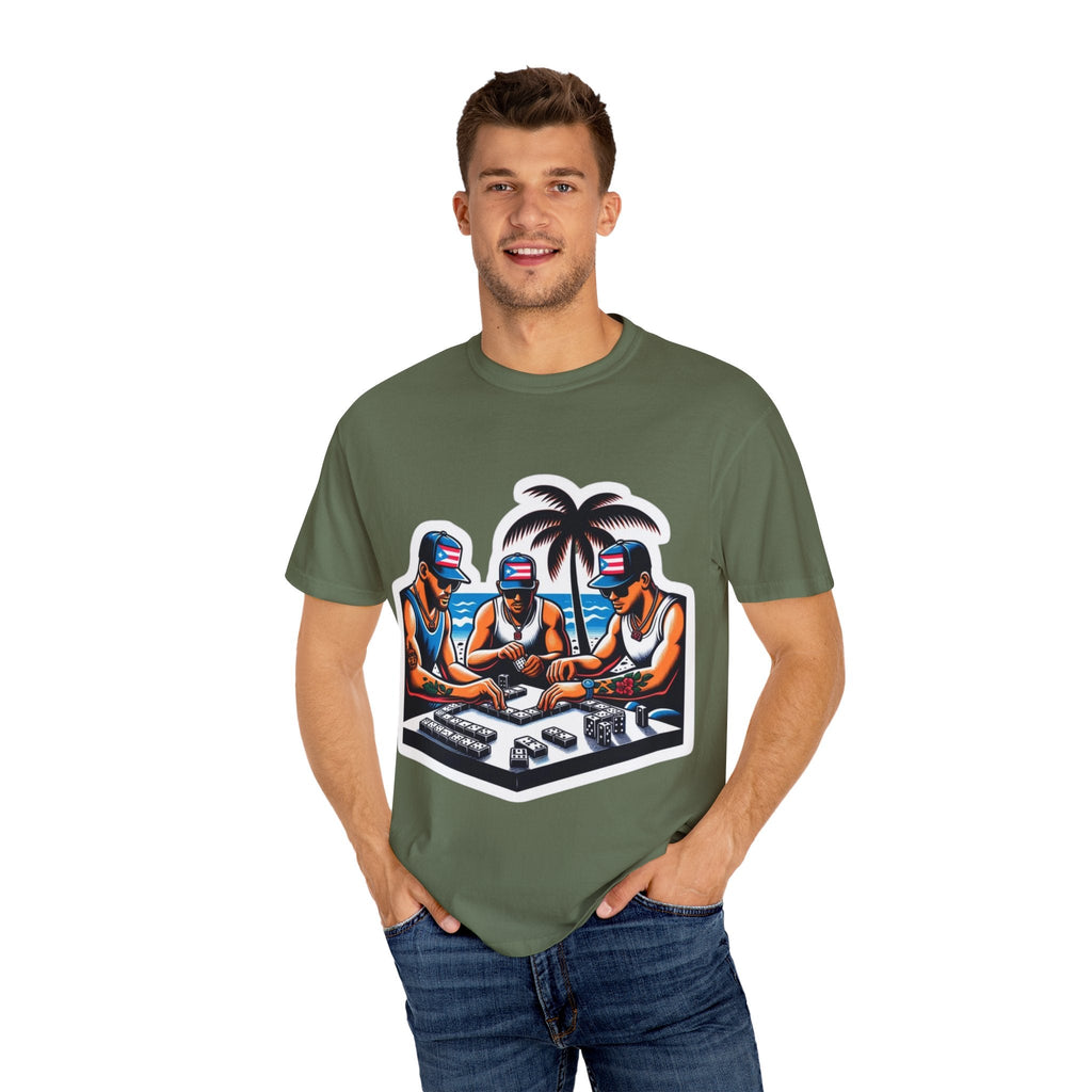 Puerto rico Domino game Unisex Garment - Dyed T-shirt - Metamorphosis Creations