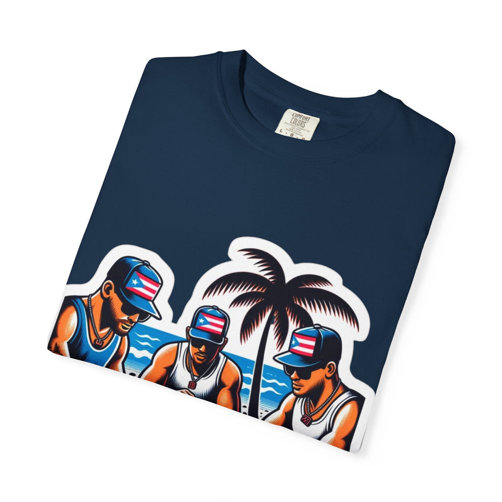 Puerto rico Domino game Unisex Garment - Dyed T-shirt - Metamorphosis Creations