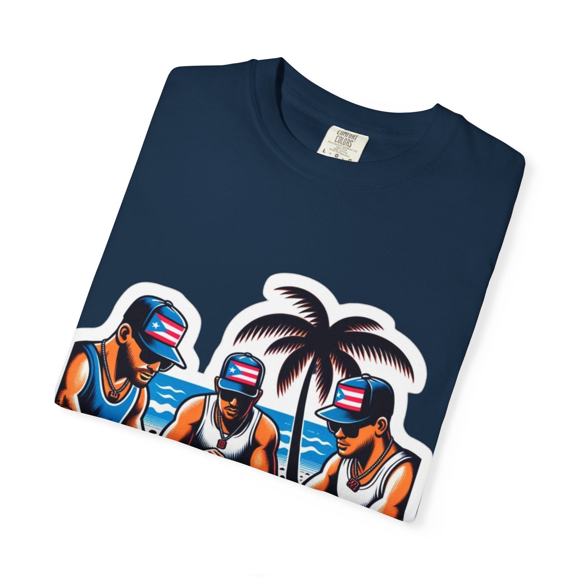 Puerto rico Domino game Unisex Garment - Dyed T-shirt - Metamorphosis Creations