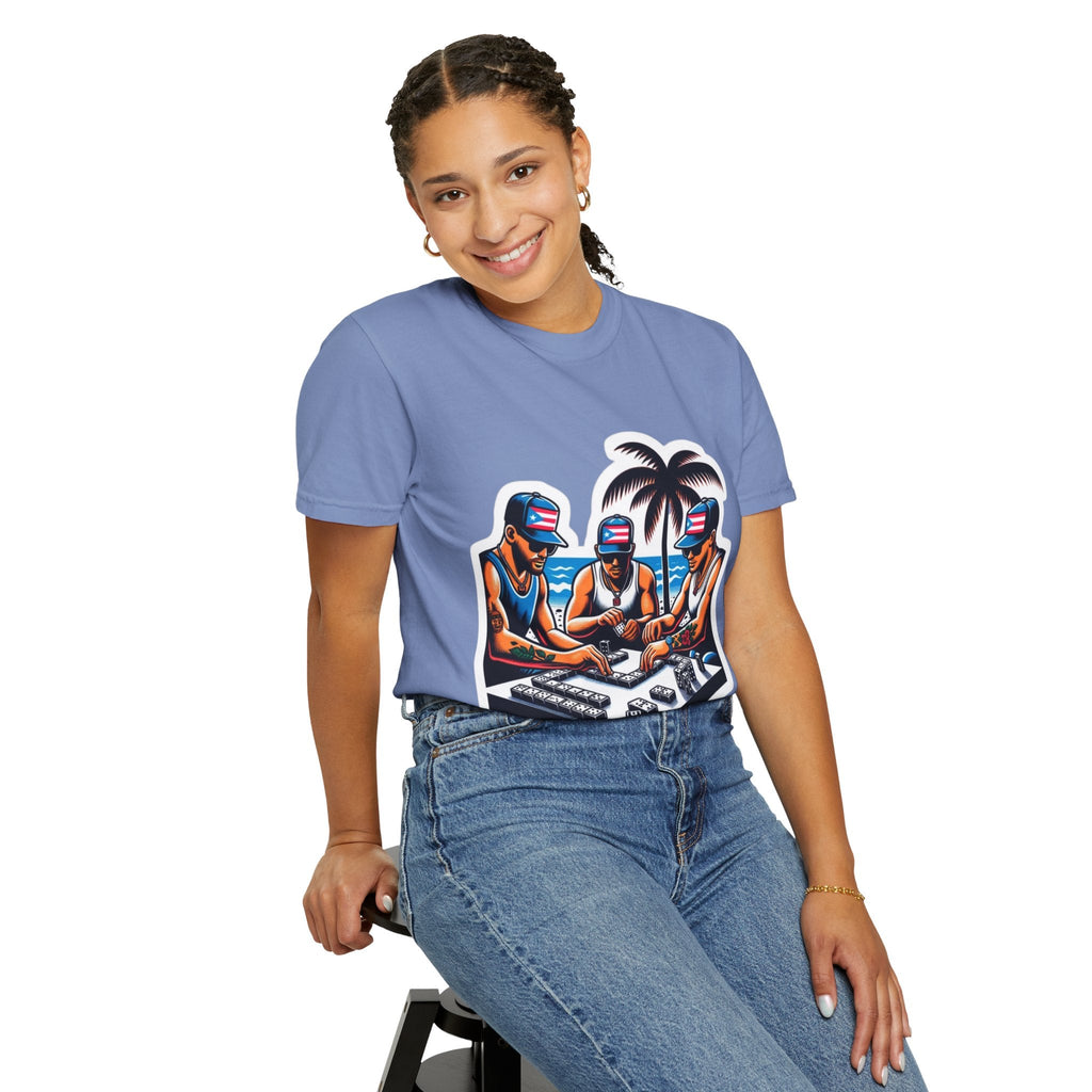 Puerto rico Domino game Unisex Garment - Dyed T-shirt - Metamorphosis Creations