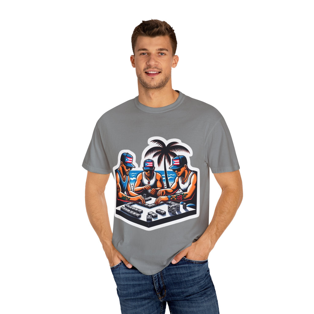 Puerto rico Domino game Unisex Garment - Dyed T-shirt - Metamorphosis Creations