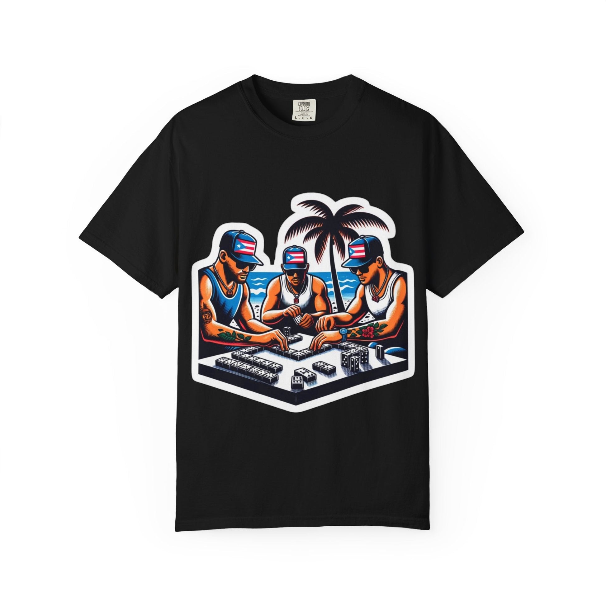 Puerto rico Domino game Unisex Garment - Dyed T-shirt - Metamorphosis Creations