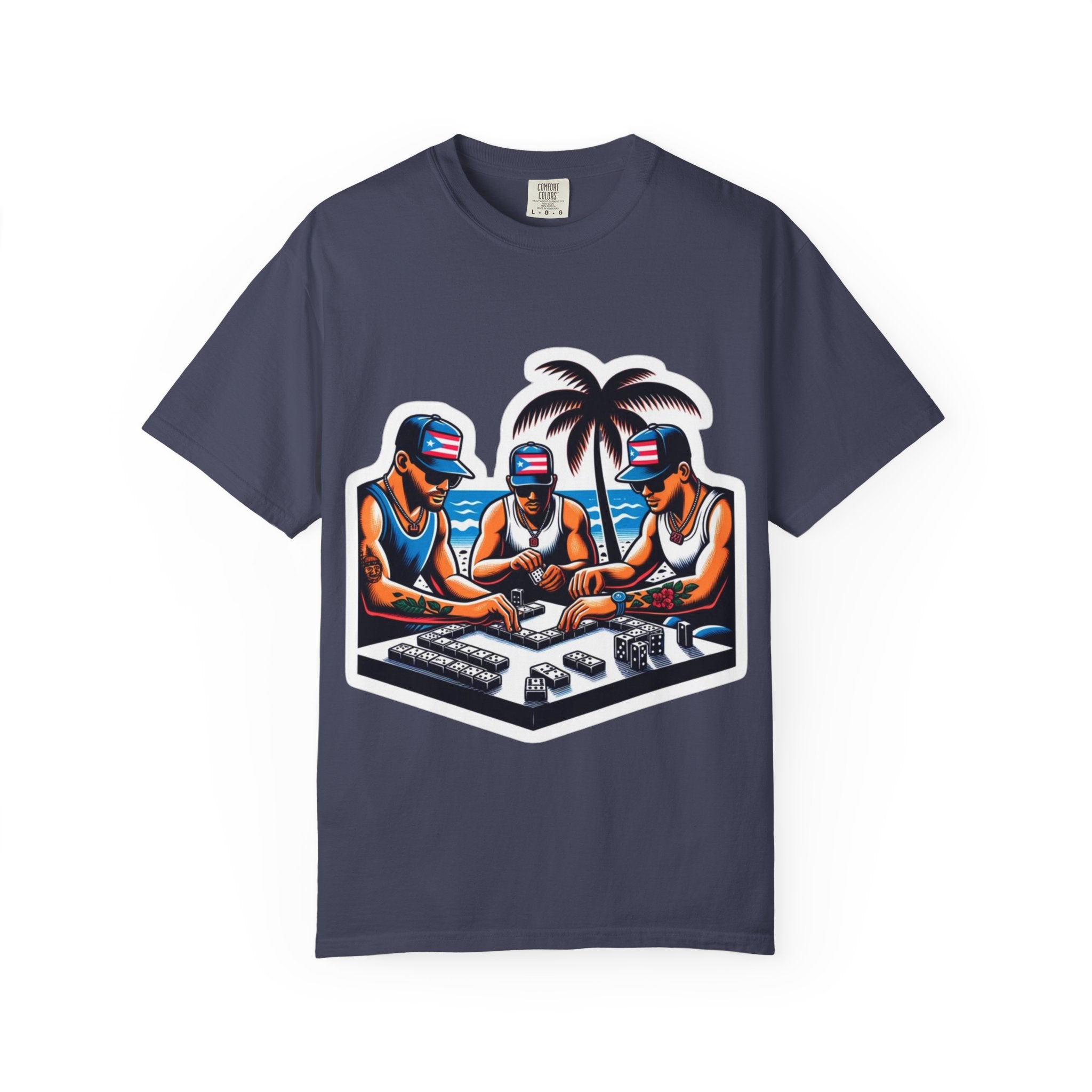 Puerto rico Domino game Unisex Garment - Dyed T-shirt - Metamorphosis Creations