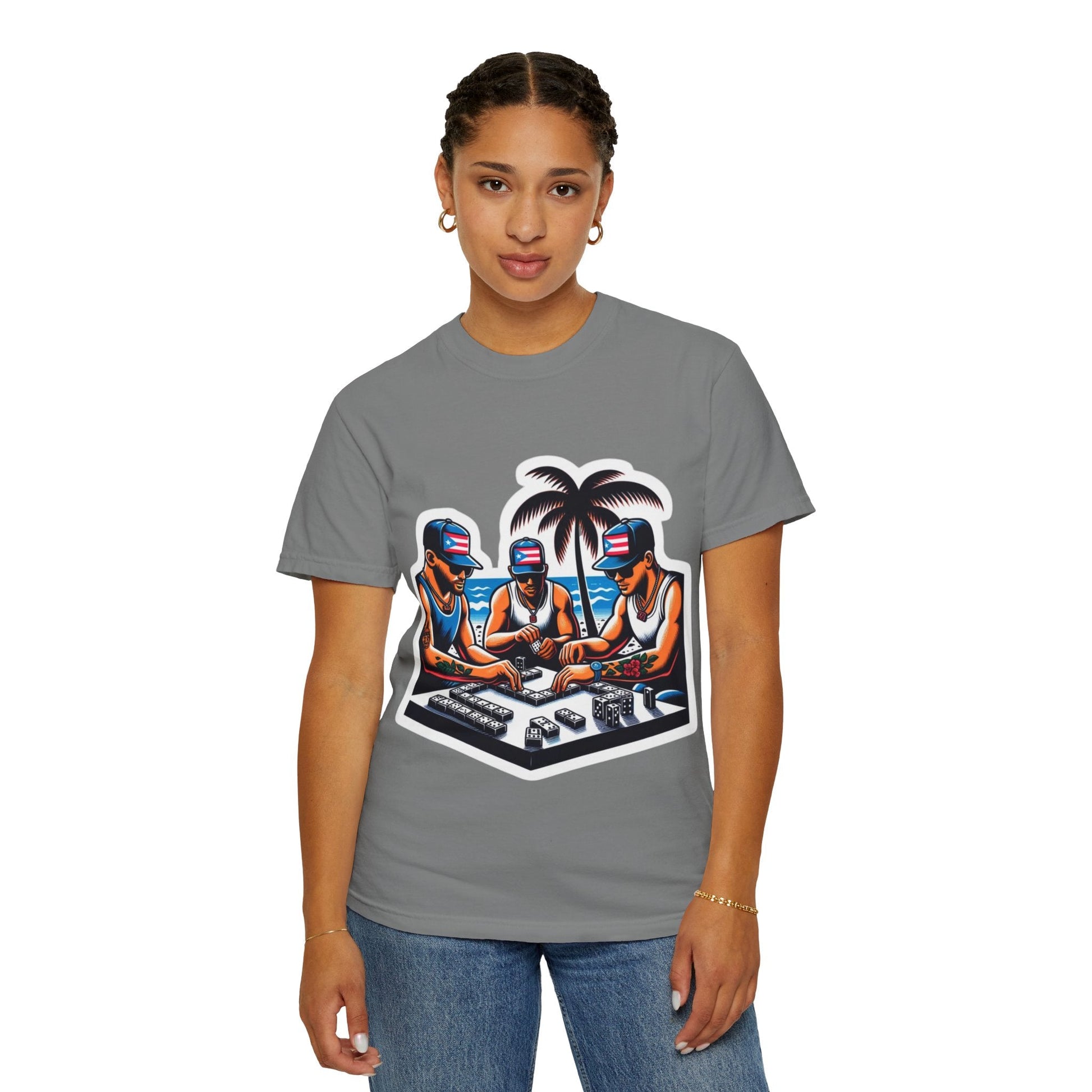 Puerto rico Domino game Unisex Garment - Dyed T-shirt - Metamorphosis Creations