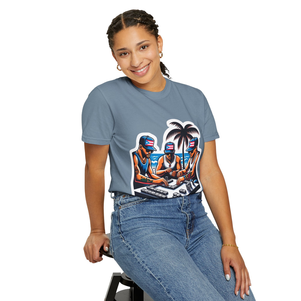 Puerto rico Domino game Unisex Garment - Dyed T-shirt - Metamorphosis Creations