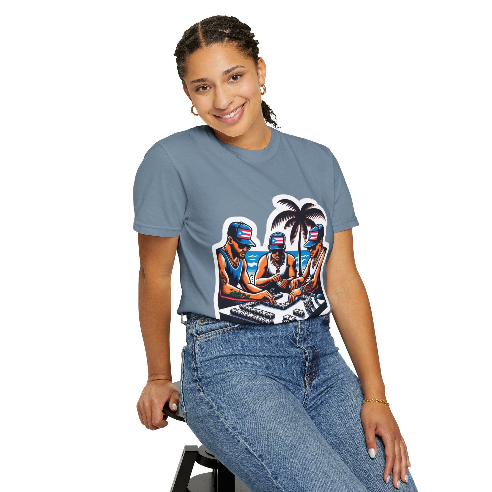 Puerto rico Domino game Unisex Garment - Dyed T-shirt - Metamorphosis Creations