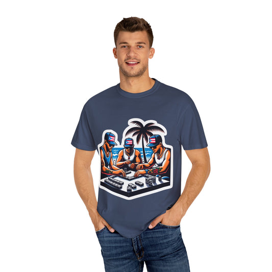 Puerto rico Domino game Unisex Garment - Dyed T-shirt - Metamorphosis Creations