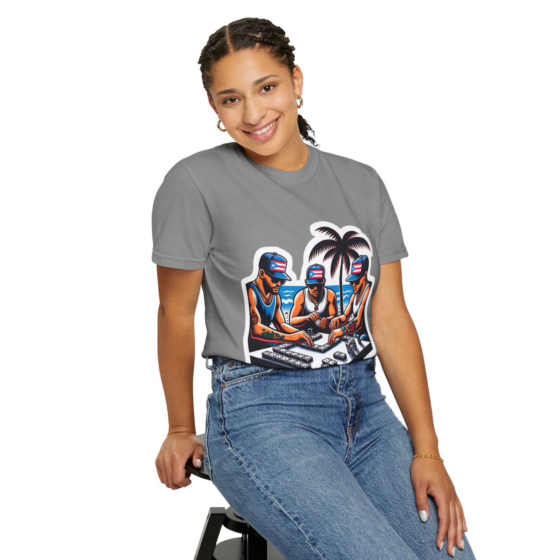 Puerto rico Domino game Unisex Garment - Dyed T-shirt - Metamorphosis Creations