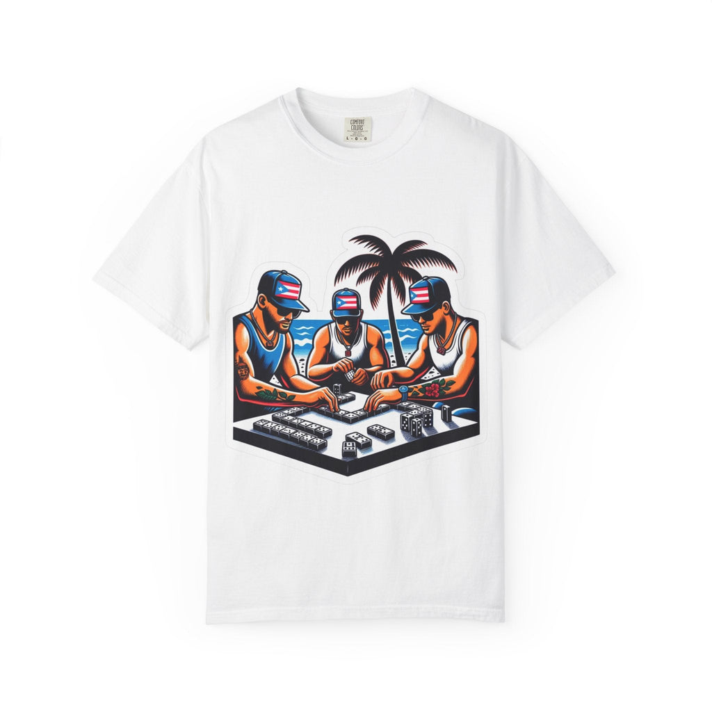 Puerto rico Domino game Unisex Garment - Dyed T-shirt - Metamorphosis Creations