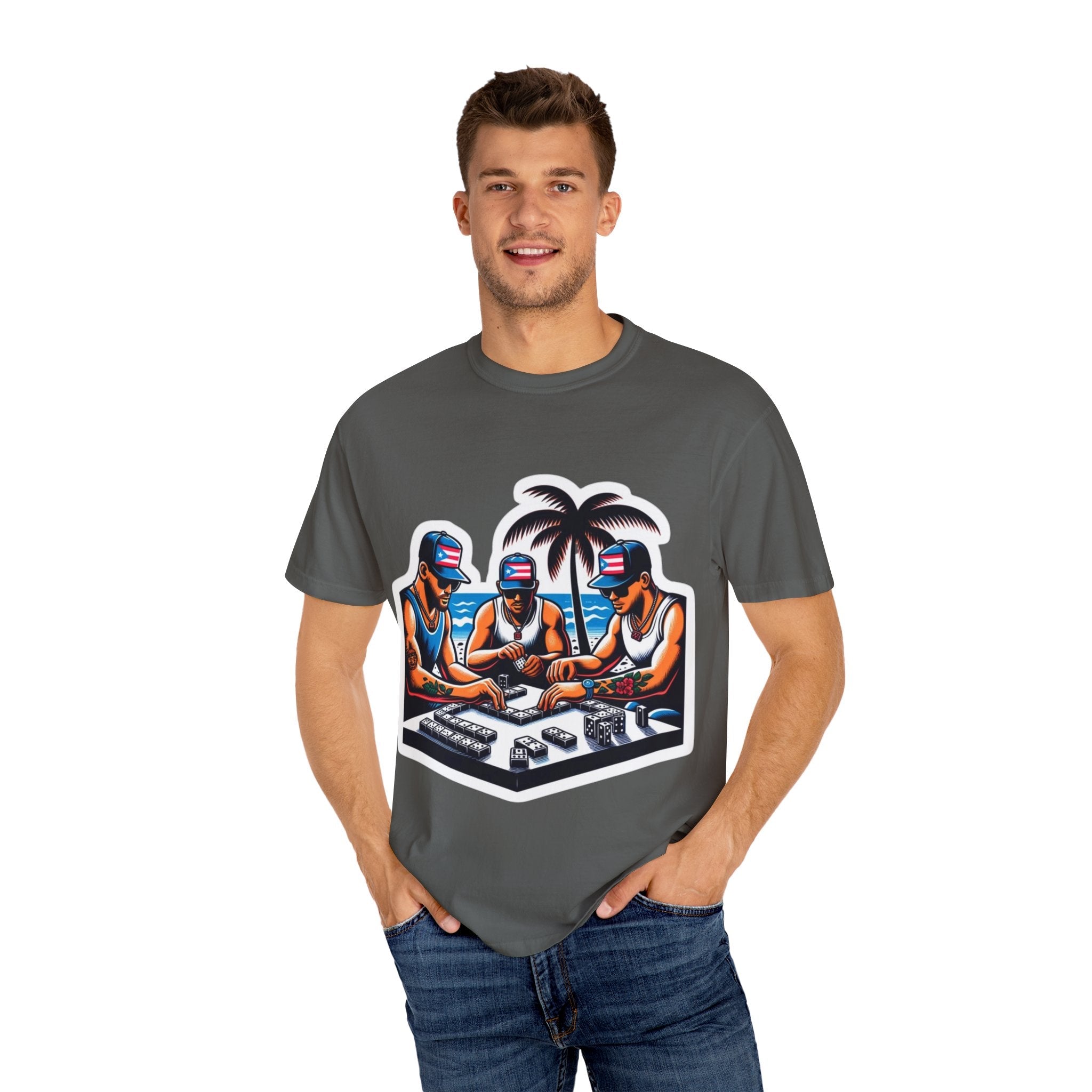 Puerto rico Domino game Unisex Garment - Dyed T-shirt - Metamorphosis Creations
