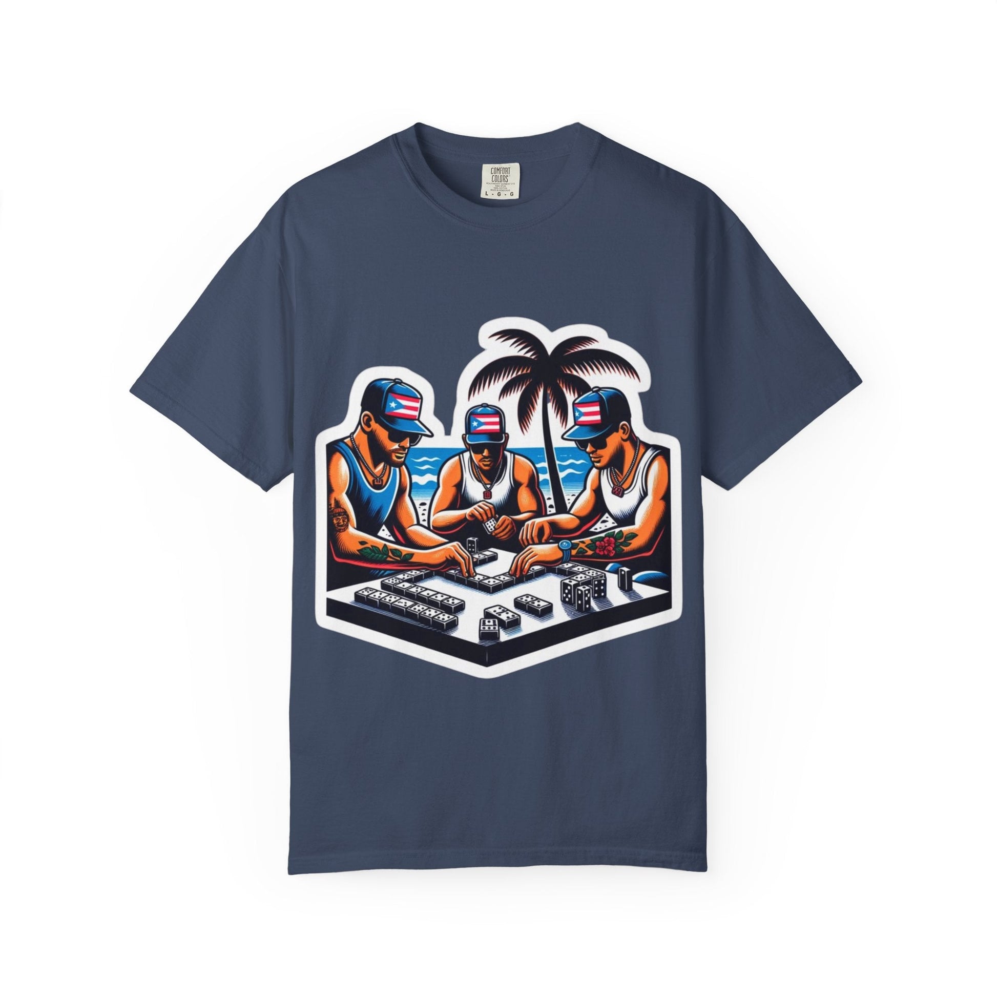 Puerto rico Domino game Unisex Garment - Dyed T-shirt - Metamorphosis Creations