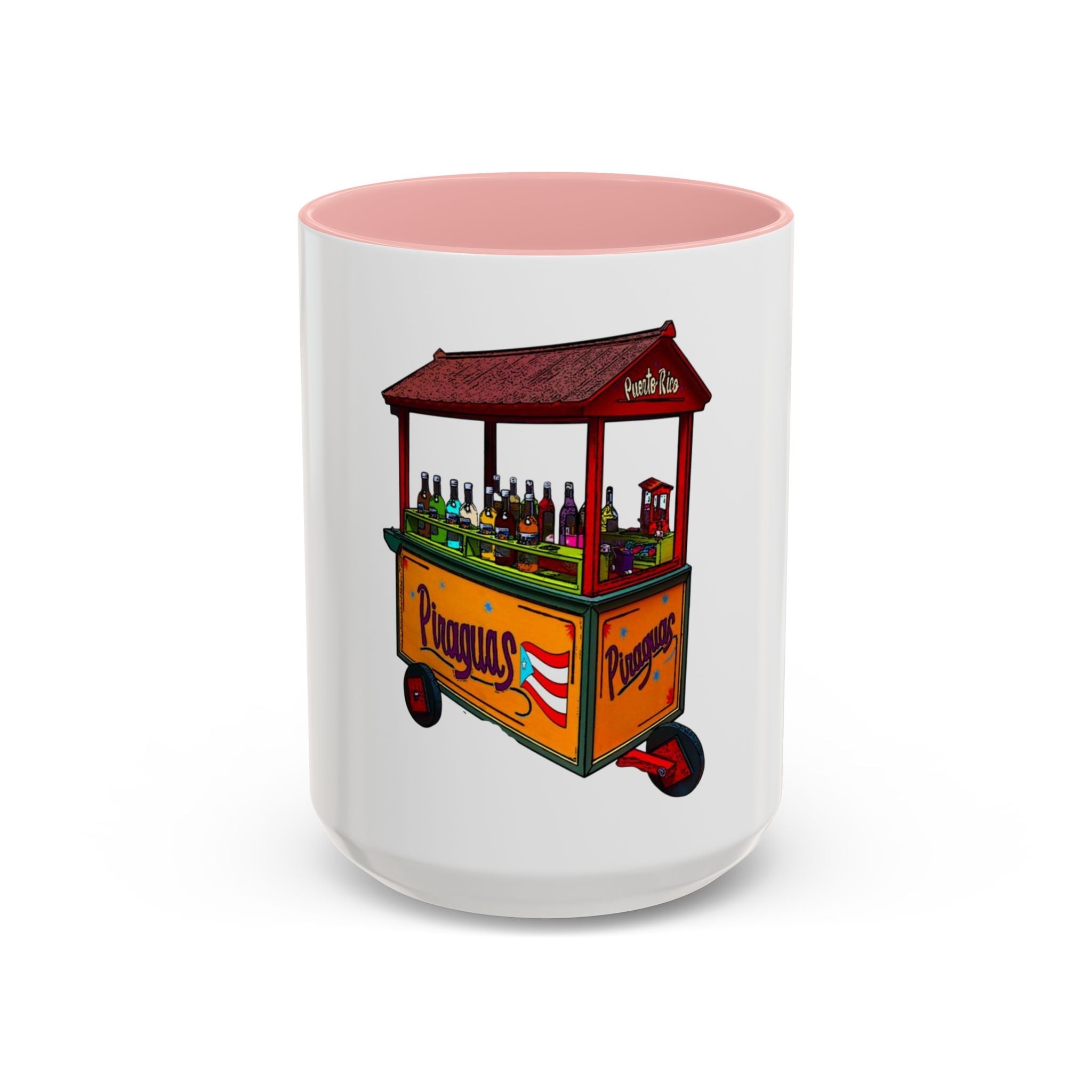☕ Puerto Rico en el alma, coffee en la mano.Vibrant Coffee Mug with Vintage Cart Design, Fun Gift for Coffee Lovers, Home/Office Decor, Unique Kitchenware, Perfect for Celebrations - Metamorphosis Creations