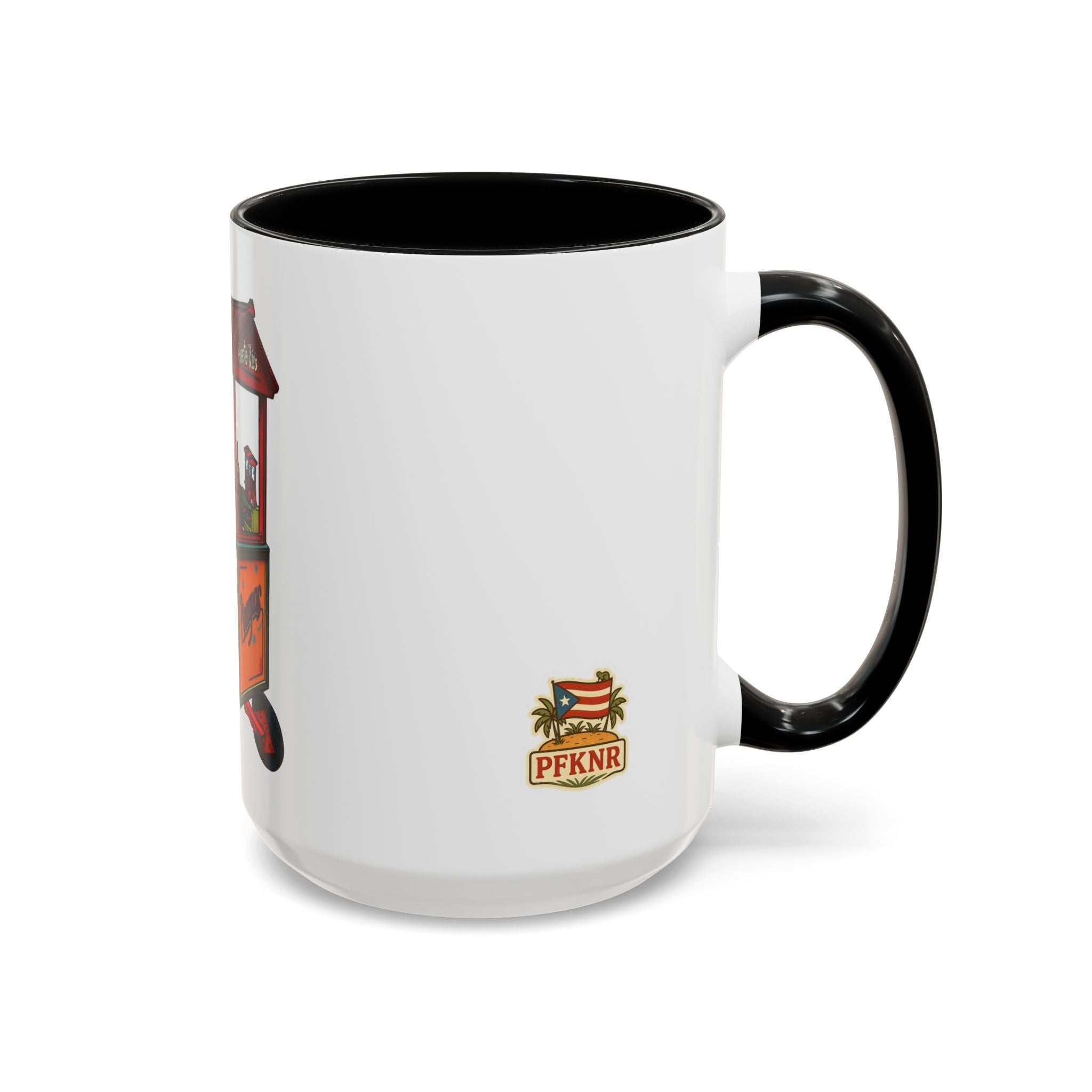 ☕ Puerto Rico en el alma, coffee en la mano.Vibrant Coffee Mug with Vintage Cart Design, Fun Gift for Coffee Lovers, Home/Office Decor, Unique Kitchenware, Perfect for Celebrations - Metamorphosis Creations