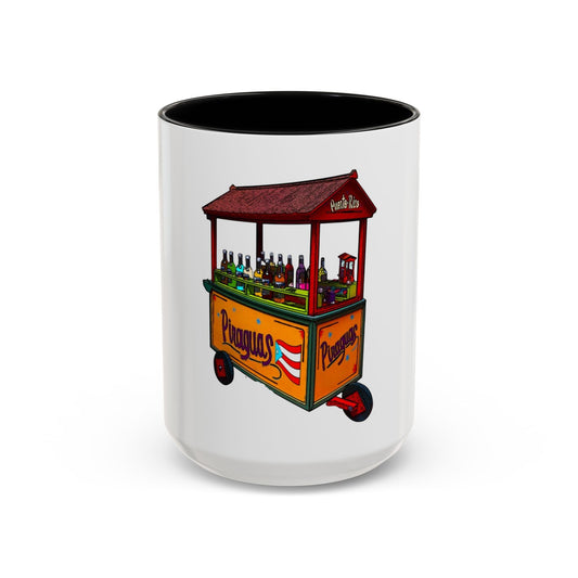 ☕ Puerto Rico en el alma, coffee en la mano.Vibrant Coffee Mug with Vintage Cart Design, Fun Gift for Coffee Lovers, Home/Office Decor, Unique Kitchenware, Perfect for Celebrations - Metamorphosis Creations