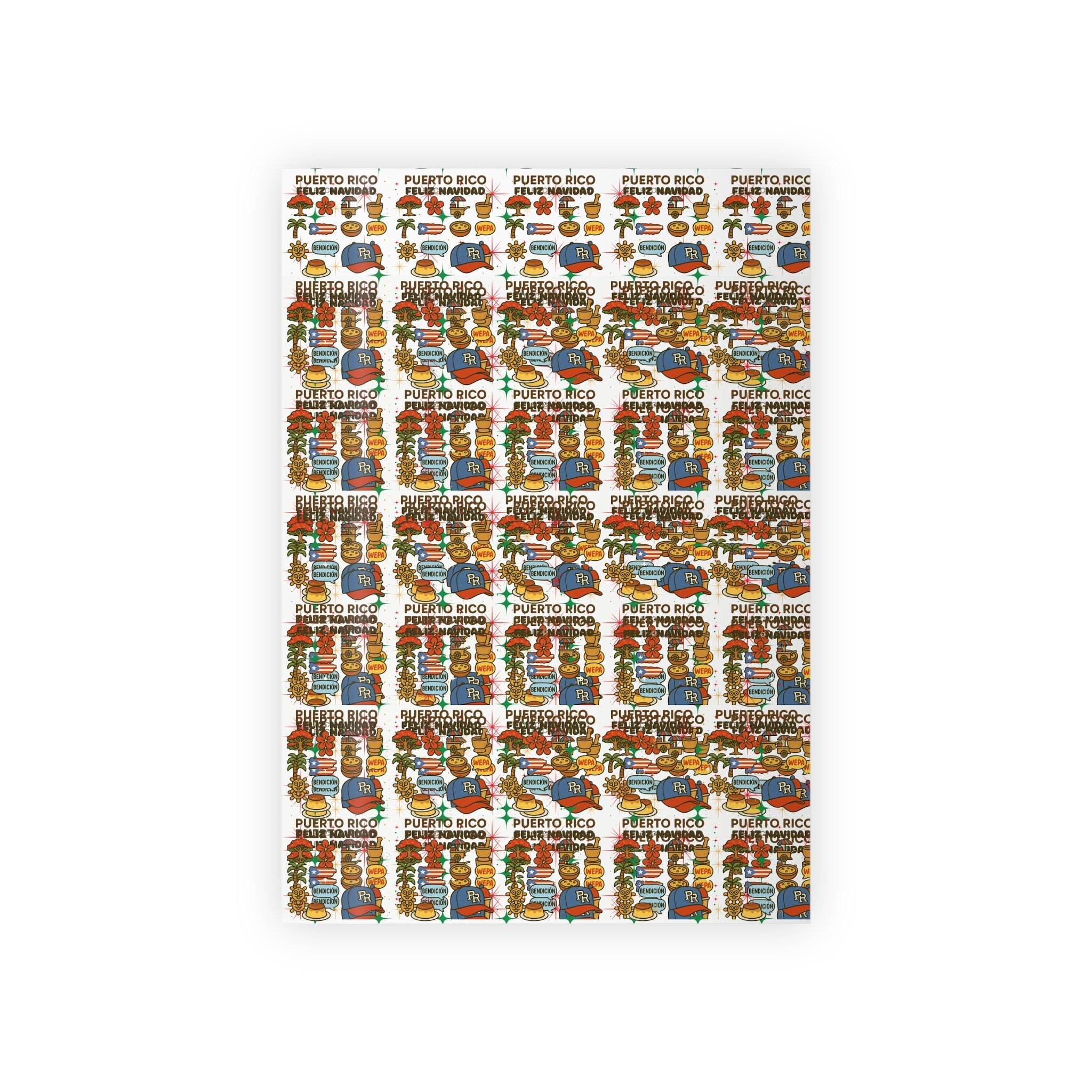 Puerto Rico - Inspired Gift Wrapping Paper Rolls - Colorful, Festive, Unique for Holidays, Birthdays, Celebrations, and More - Metamorphosis Creations