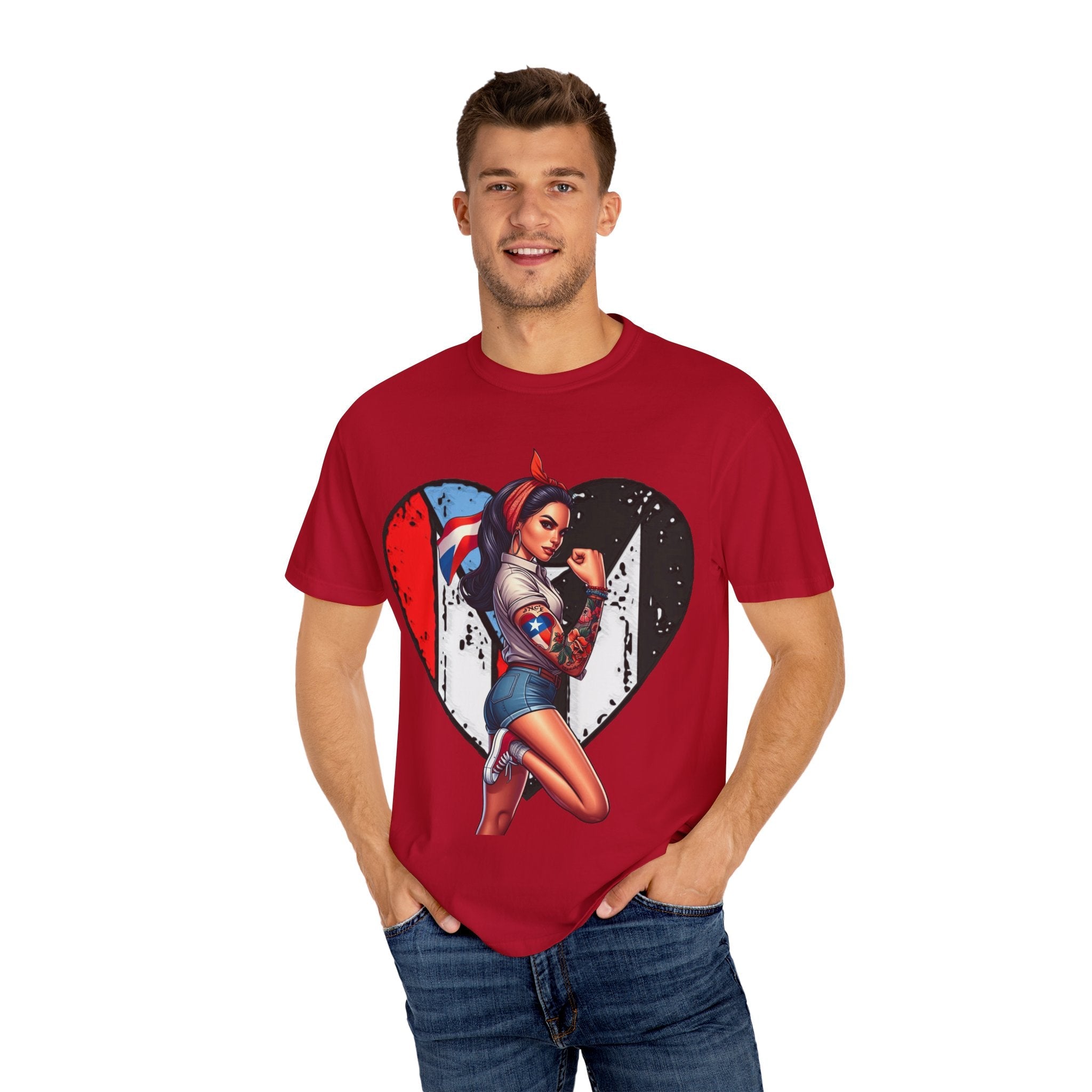 Puerto Rico Mi Amor Journal of Heritage & Heart Unisex Garment - Dyed T-shirt - Metamorphosis Creations