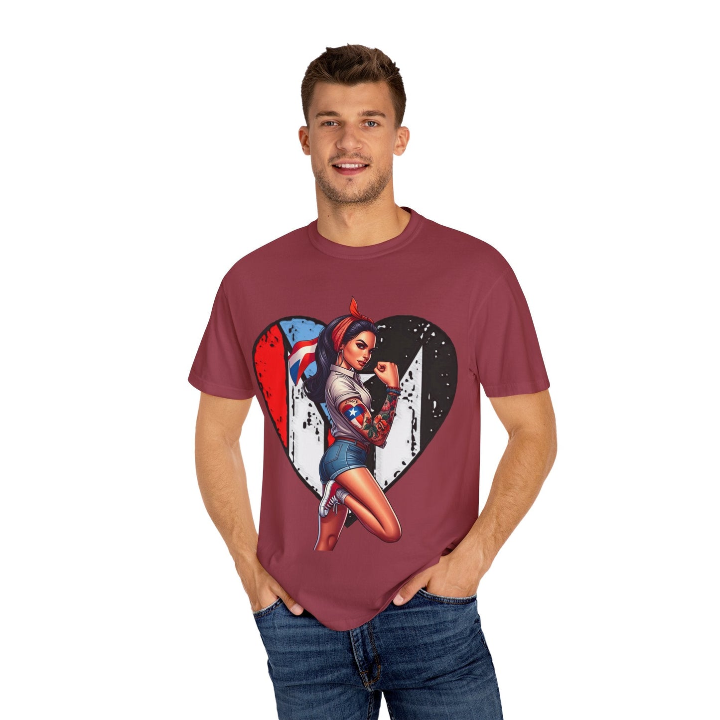Puerto Rico Mi Amor Journal of Heritage & Heart Unisex Garment - Dyed T-shirt - Metamorphosis Creations