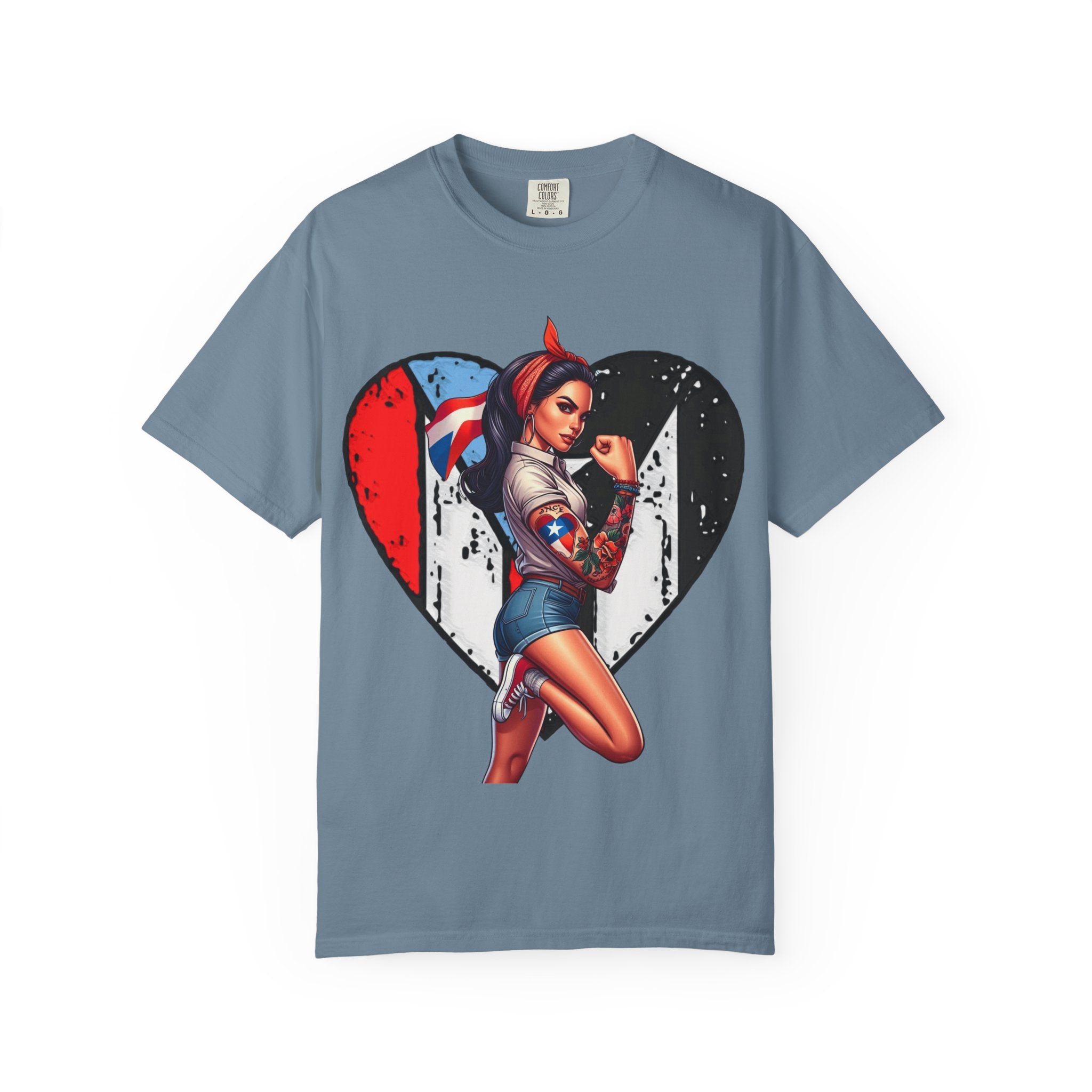 Puerto Rico Mi Amor Journal of Heritage & Heart Unisex Garment - Dyed T-shirt - Metamorphosis Creations
